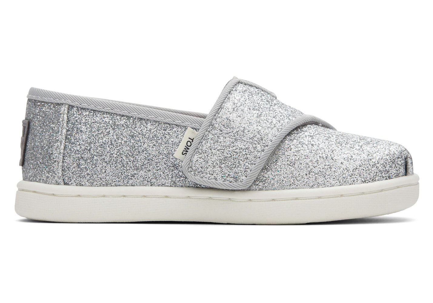 Toms Alpargata Tiny Glitter Espadrille Silver - Kids - 86132-LSIE